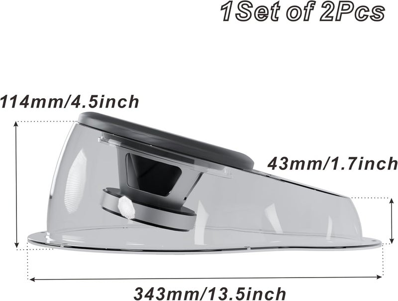 NARPES 2PCS Speaker&Tweeter Boxes Universal for 6.5" Speakers for UTV ATV RV Boat Trunk Trailer Golf Cart Marine, Speaker Enclosures Pods Mount Spacer Rear Deck Kick Panel Box (Transparent) - Image 5